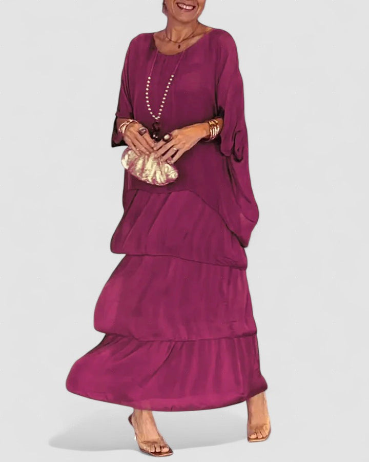 Morgan – Rochie Maxi de Damă Elegantă Stratificată