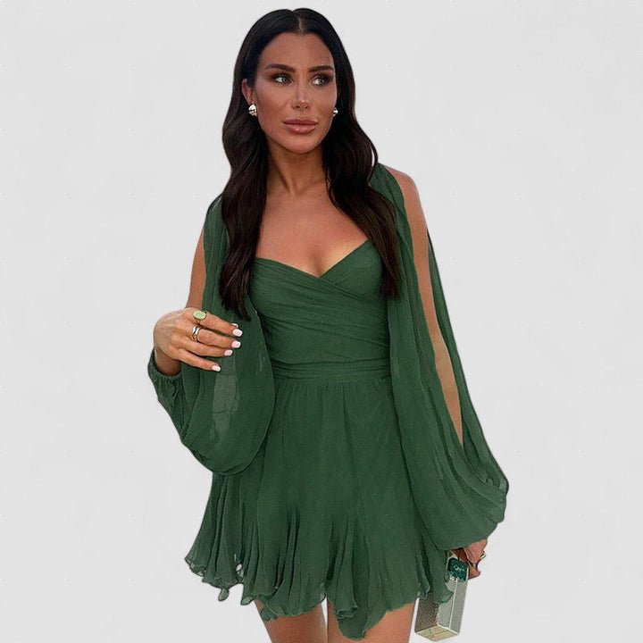 Mirela – Rochie Mini de Damă Elegantă cu Decolteu Inimă