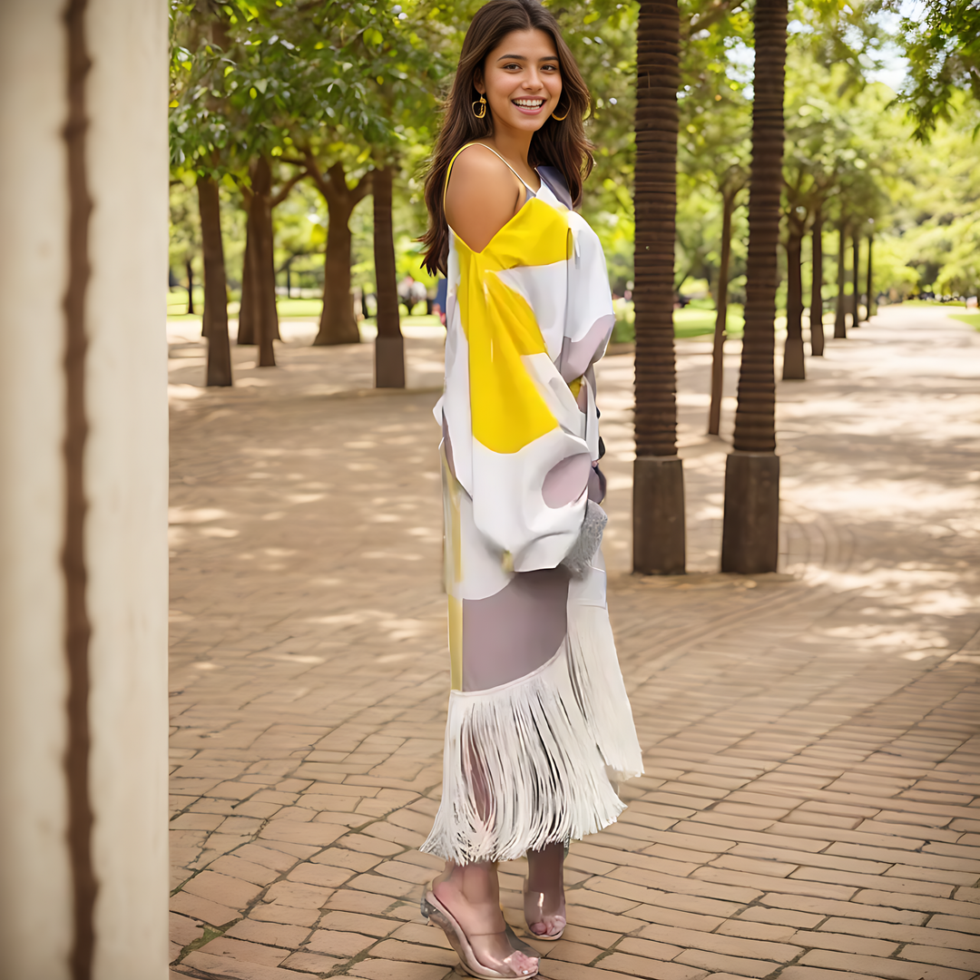 Talia – Rochie de Damă Satinată Elegantă cu Volane Asimetrice