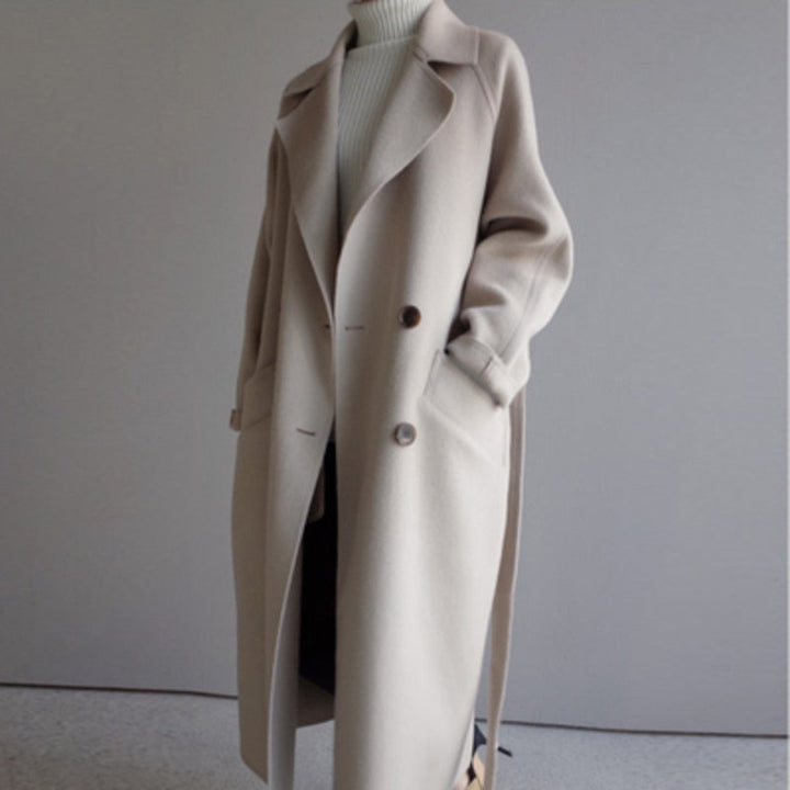 Clara – Trenchcoat de Damă Elegant din Amestec de Lână