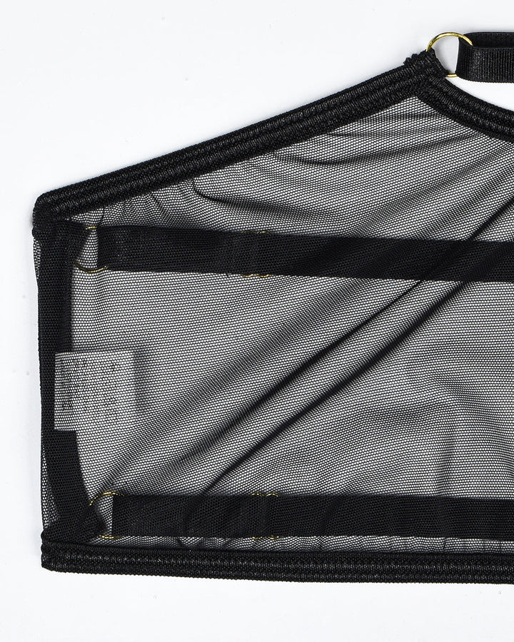 Eline™ | Set de Lenjerie din Mesh Transparent 4 Piese cu Sutien & Funda