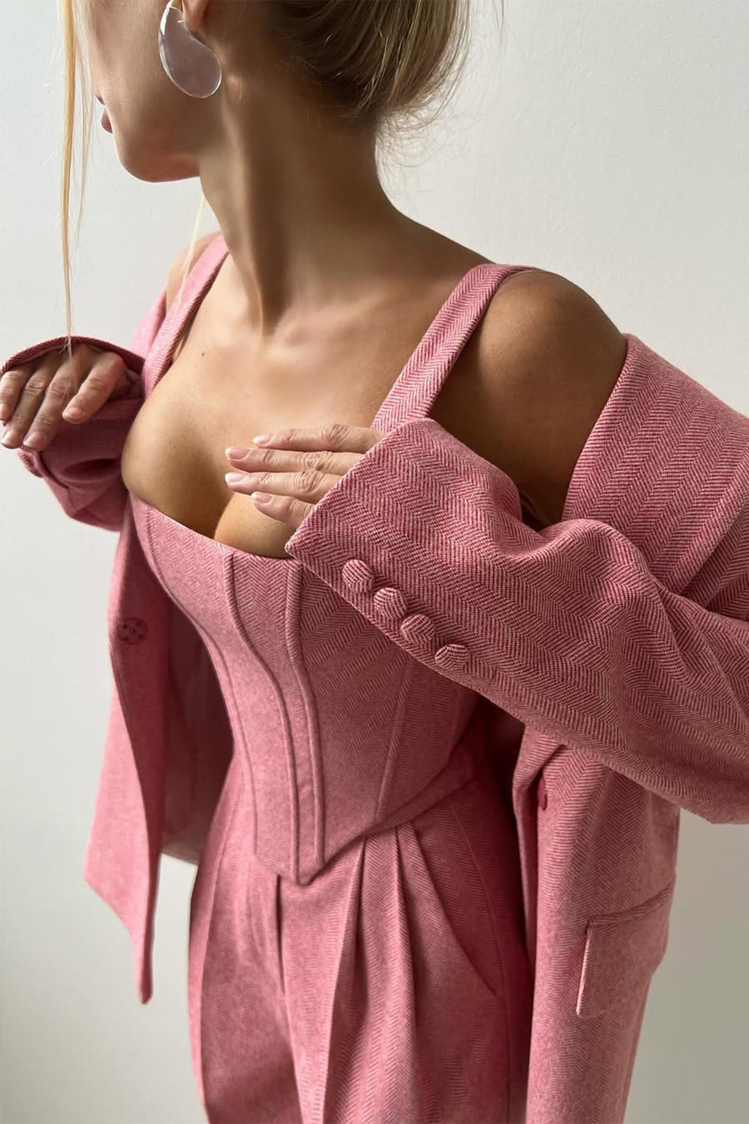 Grace | Set din Trei Piese cu Sacou cu Două Rânduri de Nasturi