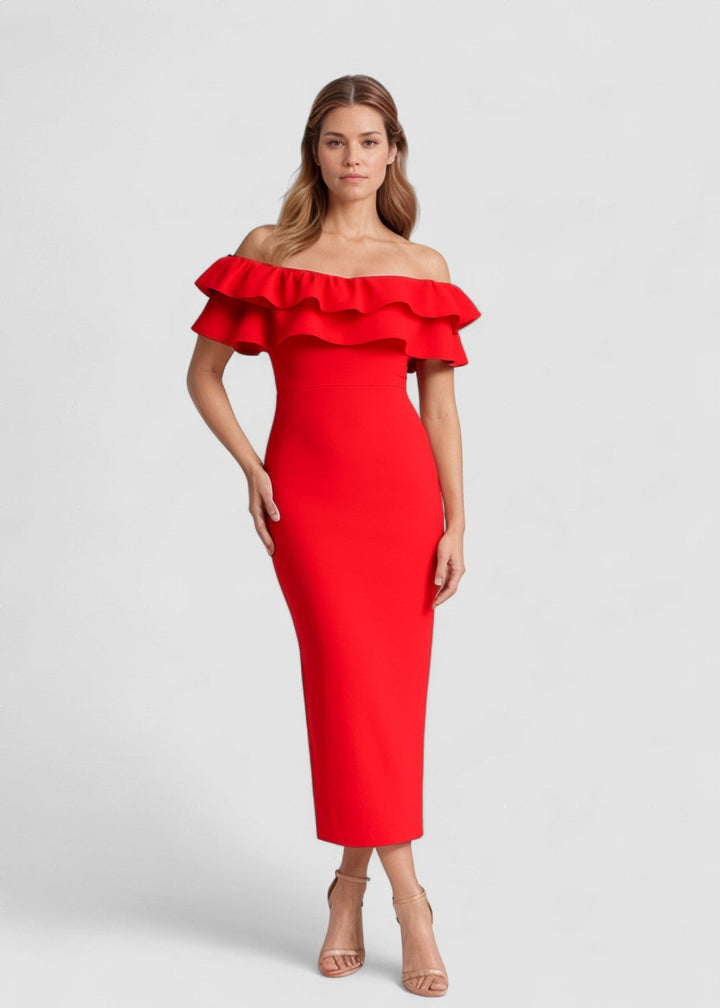 Lorena™ | Rochie bodycon fără umeri