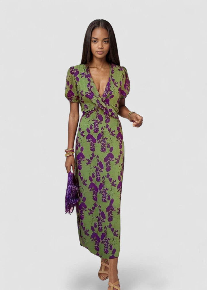 Antonia – Rochie Boho de Damă cu Mâneci Bufante și Croi Ajustat