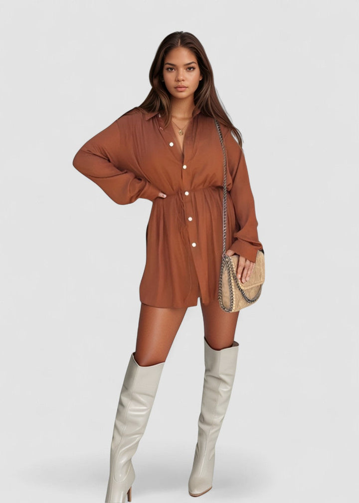 Lea™ | Rochie elegantă tip cămașă