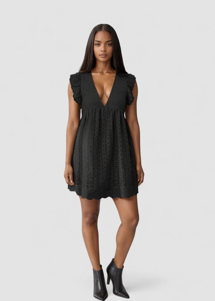 Isabella™ | Rochie mini cu broderie