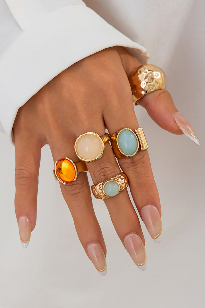 Eliza – Set de inele cu detalii colorate