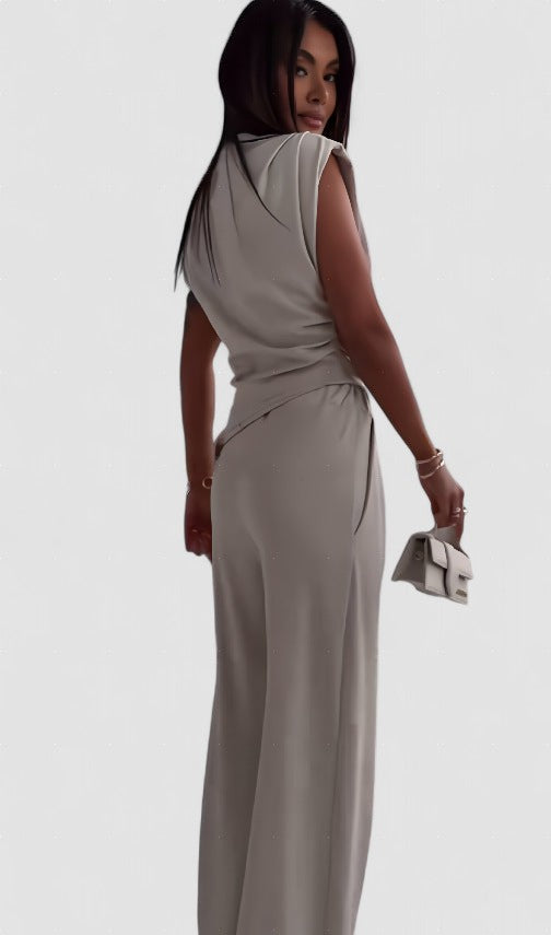 Arianna | Set confortabil din două piese, maro deschis