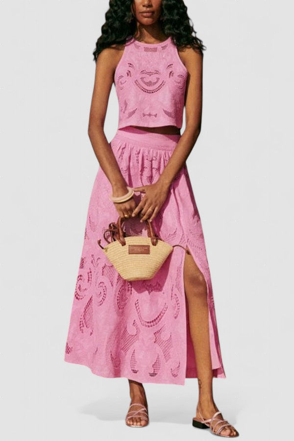 Romy | Set Dantelă Roz Moise