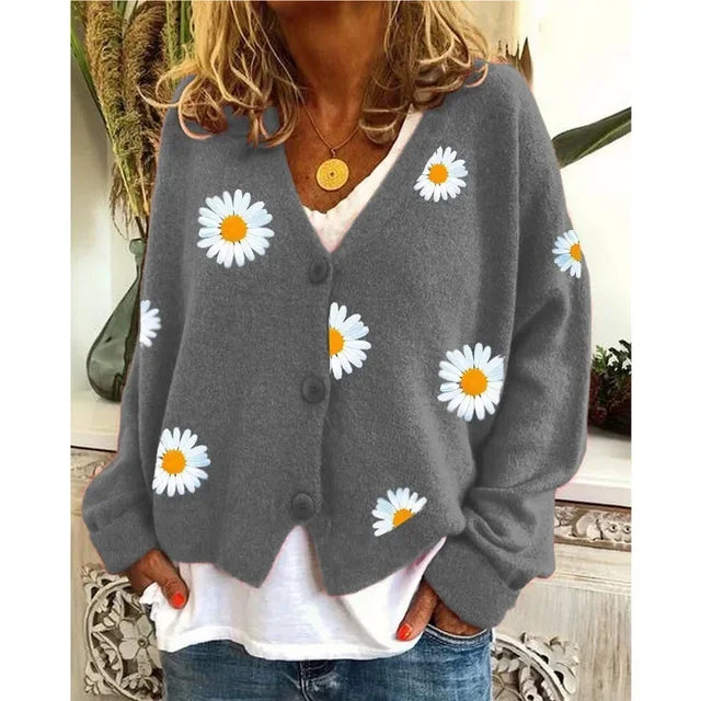 ANNELINA | Cardigan Floral Casual Elegant
