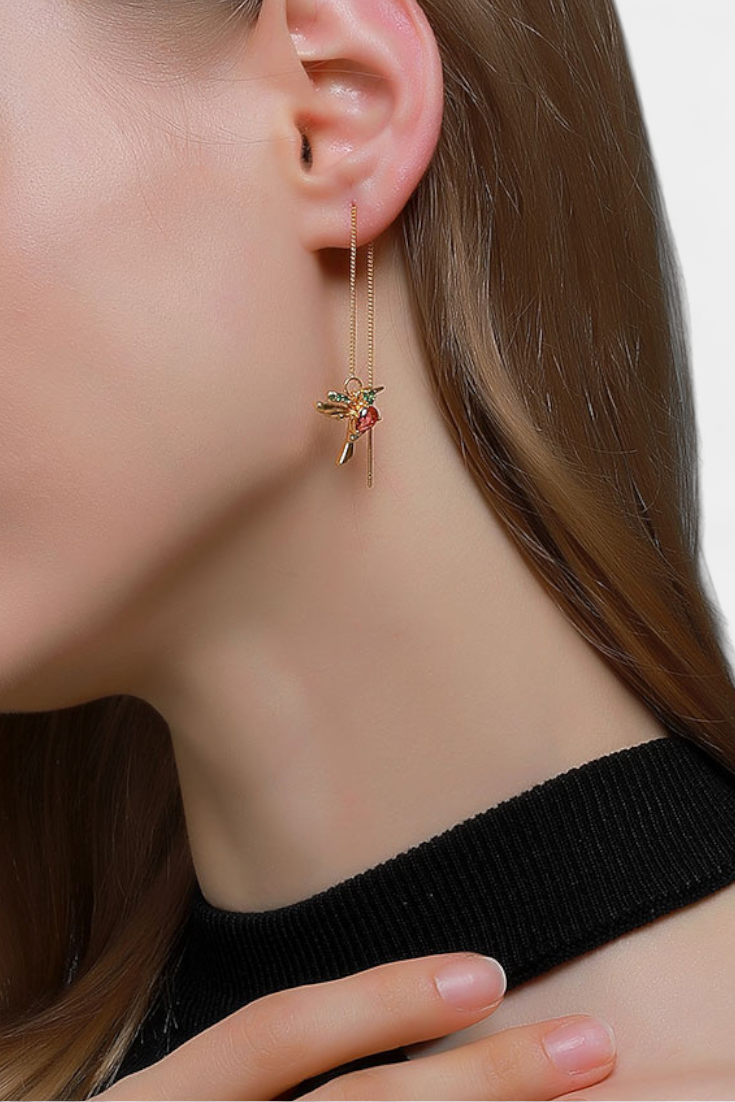 Anca – Cercei lungi cu motiv pasăre