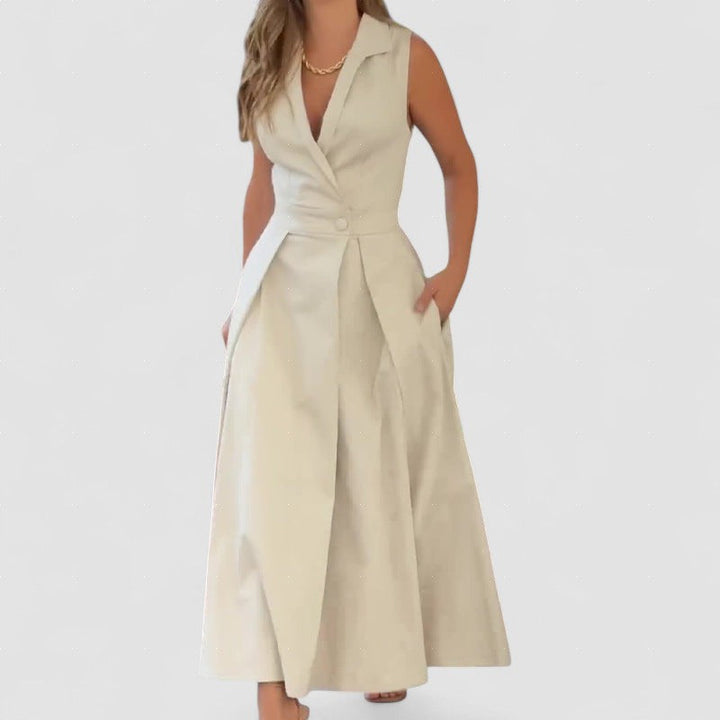 Amancia – Rochie de Damă Midi Elegantă cu Decolteu în V