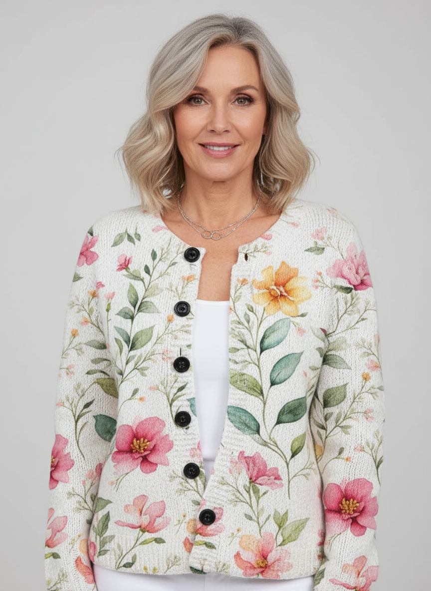 AMALIA | Pulover din tricot cu imprimeu