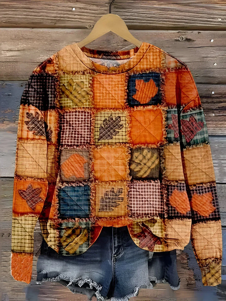 Evelien - Pulover moale din patchwork
