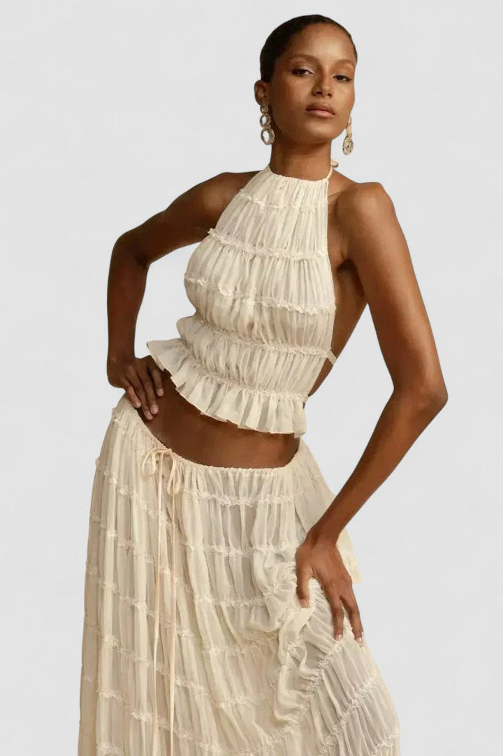 Frida - Top Plisat Fără Spate