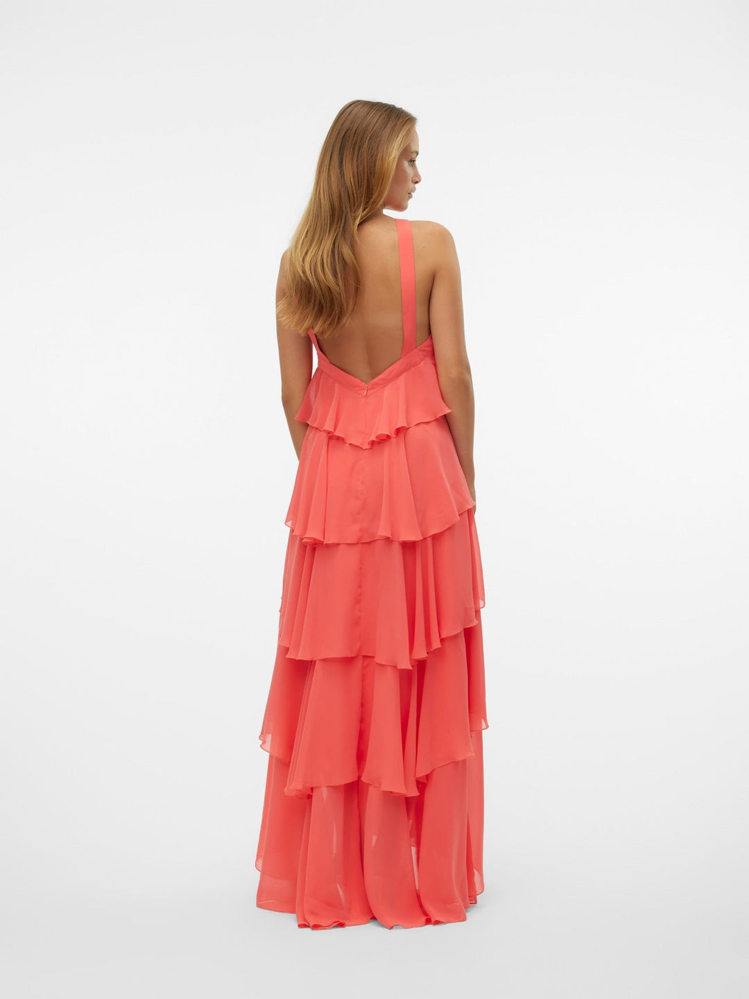 Vera – Rochie Maxi de Damă cu Volane Stratificate Elegantă