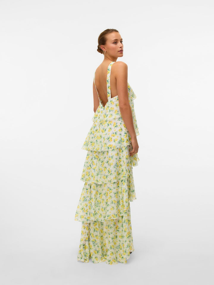 Vera – Rochie Maxi de Damă cu Volane Stratificate Elegantă