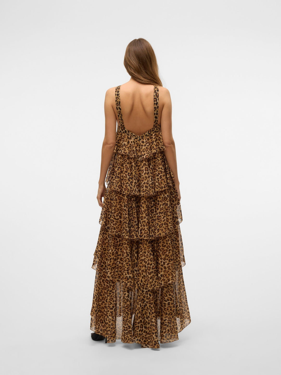 Vera – Rochie Maxi de Damă cu Volane Stratificate Elegantă